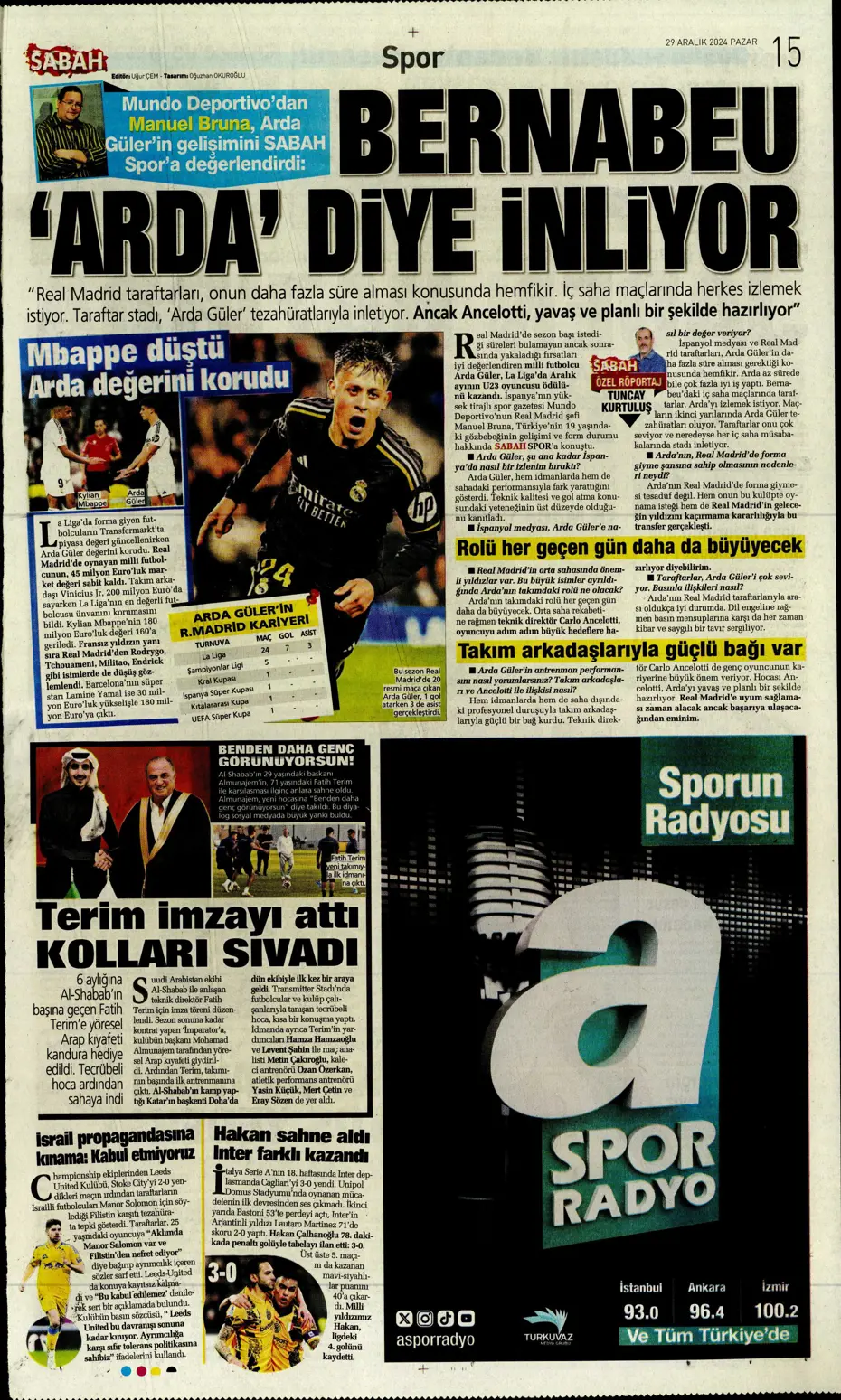 "Mikautadze'de sona doğru" | Sporun manşetleri (29 Aralık 2024) - 31