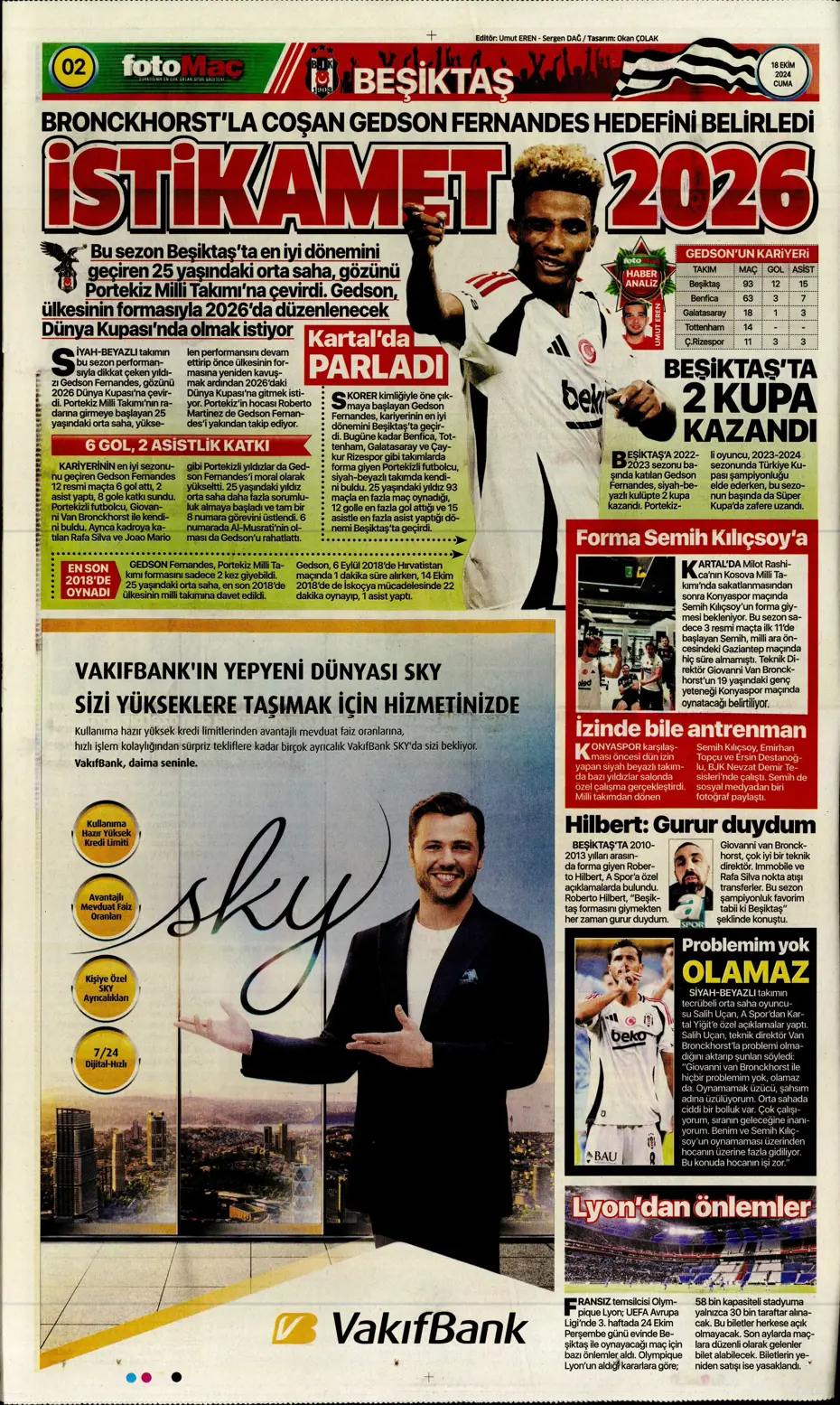 "Fenerbahçe'ye 1 milyar euroluk bomba" | Sporun manşetleri (18 Ekim 2024) - 12