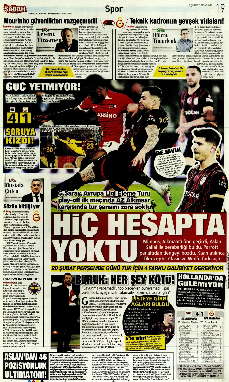 "Galatasaray'ın Avrupa AZabı" | Sporun manşetleri - 27 "Galatasaray'ın Avrupa AZabı" | Sporun manşetleri - 27