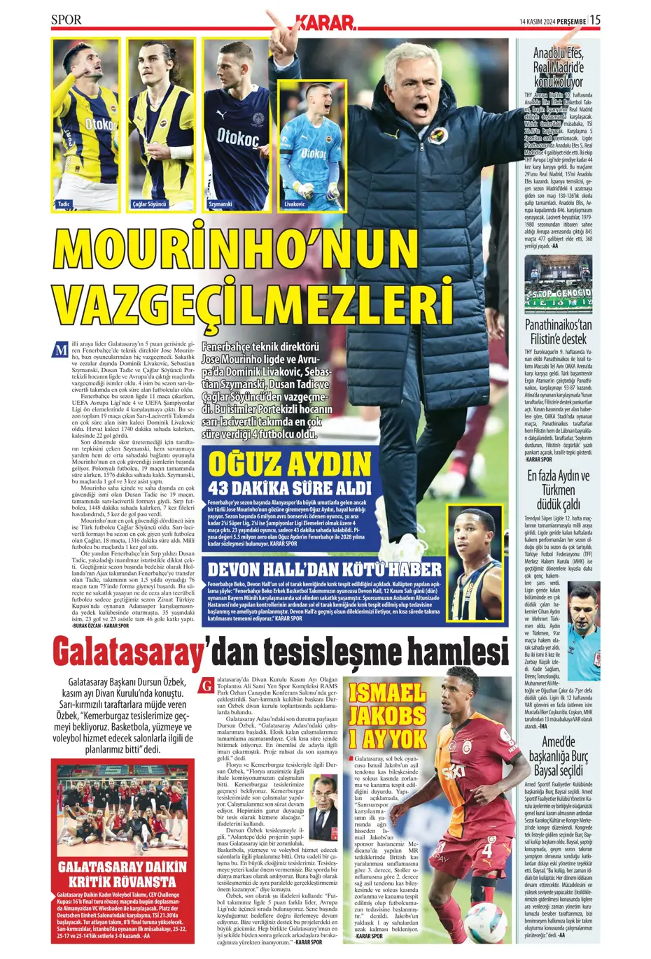"Talisca'dan yeşil ışık" | Sporun manşetleri (14 Kasım 2024) - 19 "Talisca'dan yeşil ışık" | Sporun manşetleri (14 Kasım 2024) - 19