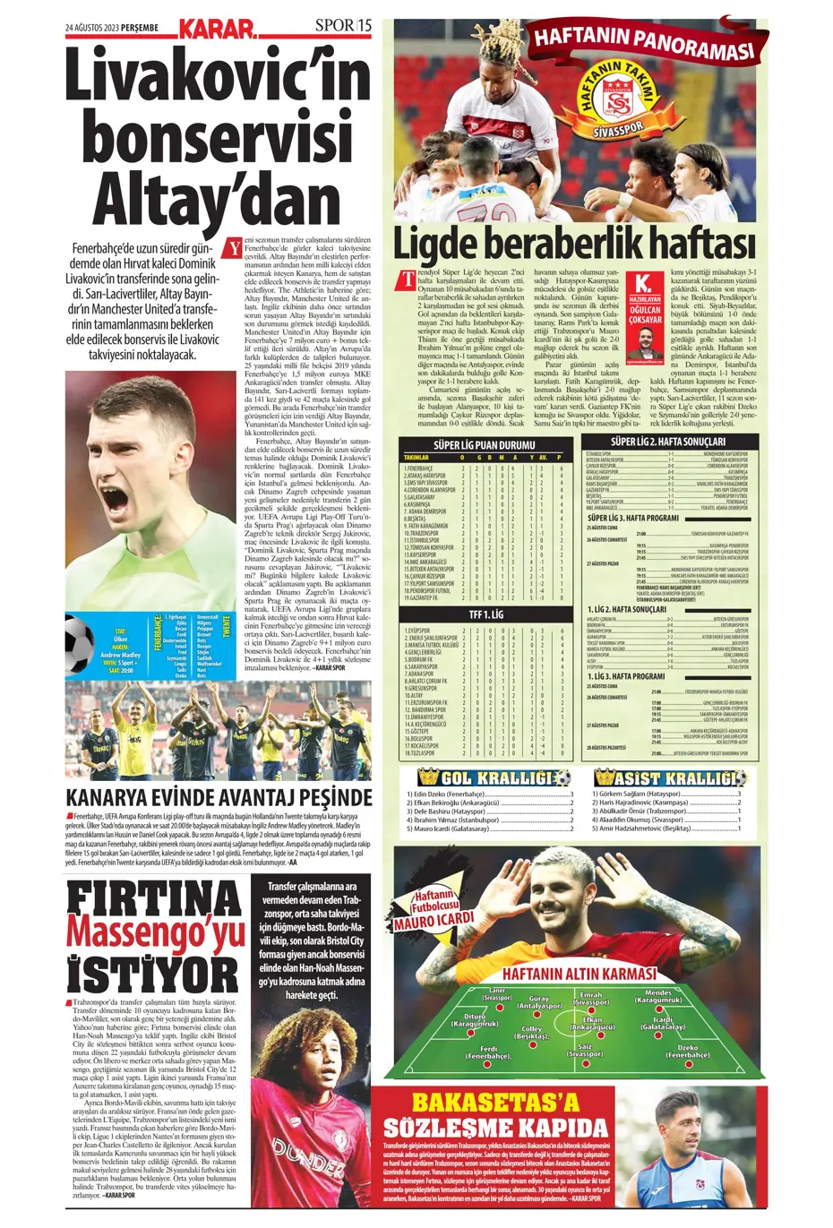 "İyi ki varsın Mauro Icardi" | Sporun manşetleri (24 Ağustos 2023) - 24