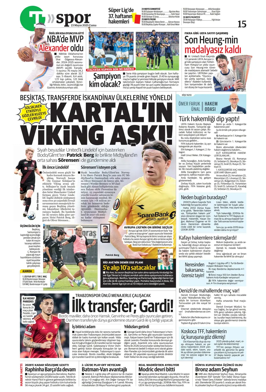 "Fenerbahçe'de sola süper yıldız: Jack Grealish" | Sporun manşetleri - 30