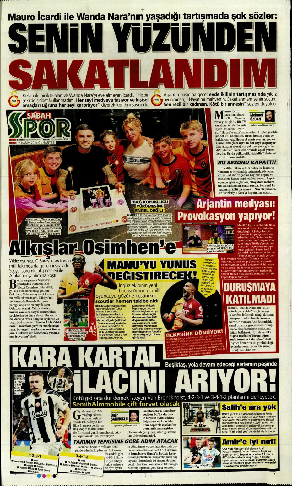 "Jorginho sürprizi" | Sporun manşetleri (16 Kasım 2024) - 18