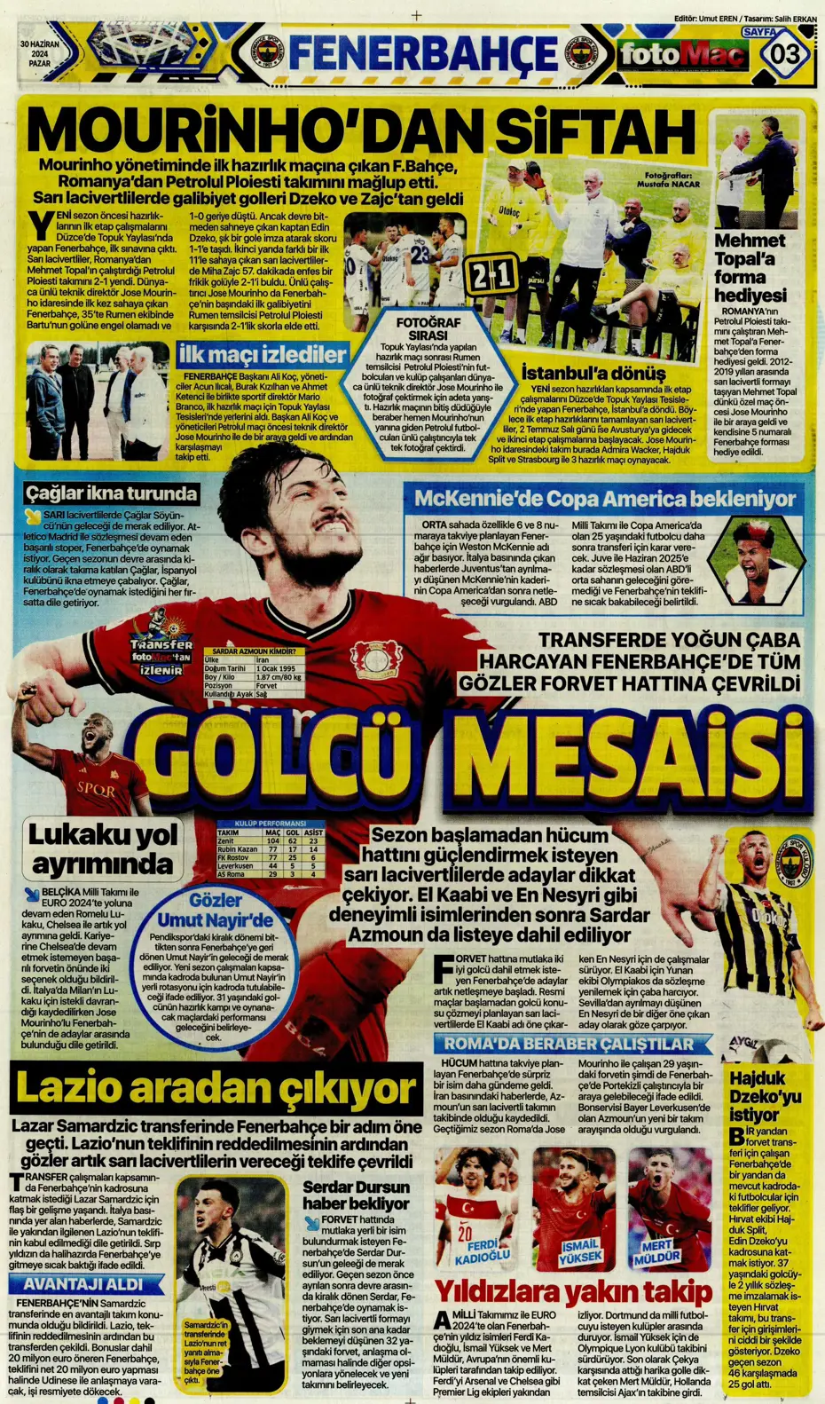 "Galatasaray'dan Goretzka seferi" | Sporun Manşetleri (30 Haziran 2024) - 13 "Galatasaray'dan Goretzka seferi" | Sporun Manşetleri (30 Haziran 2024) - 13