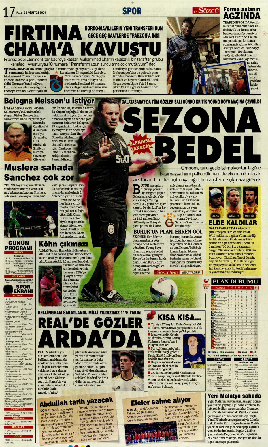 "Fenerbahçe'den yıldız bombardımanı" | Sporun manşetleri - 30 "Fenerbahçe'den yıldız bombardımanı" | Sporun manşetleri - 30