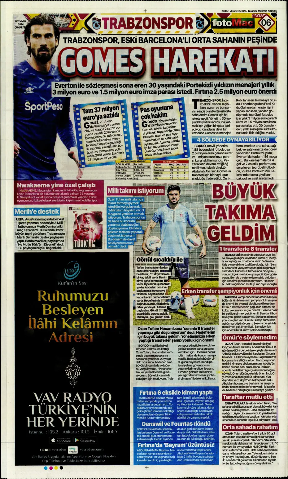 "Avrupalı selam dur! Türkler geliyor" | Sporun manşetleri (6 Temmuz 2024) - 13