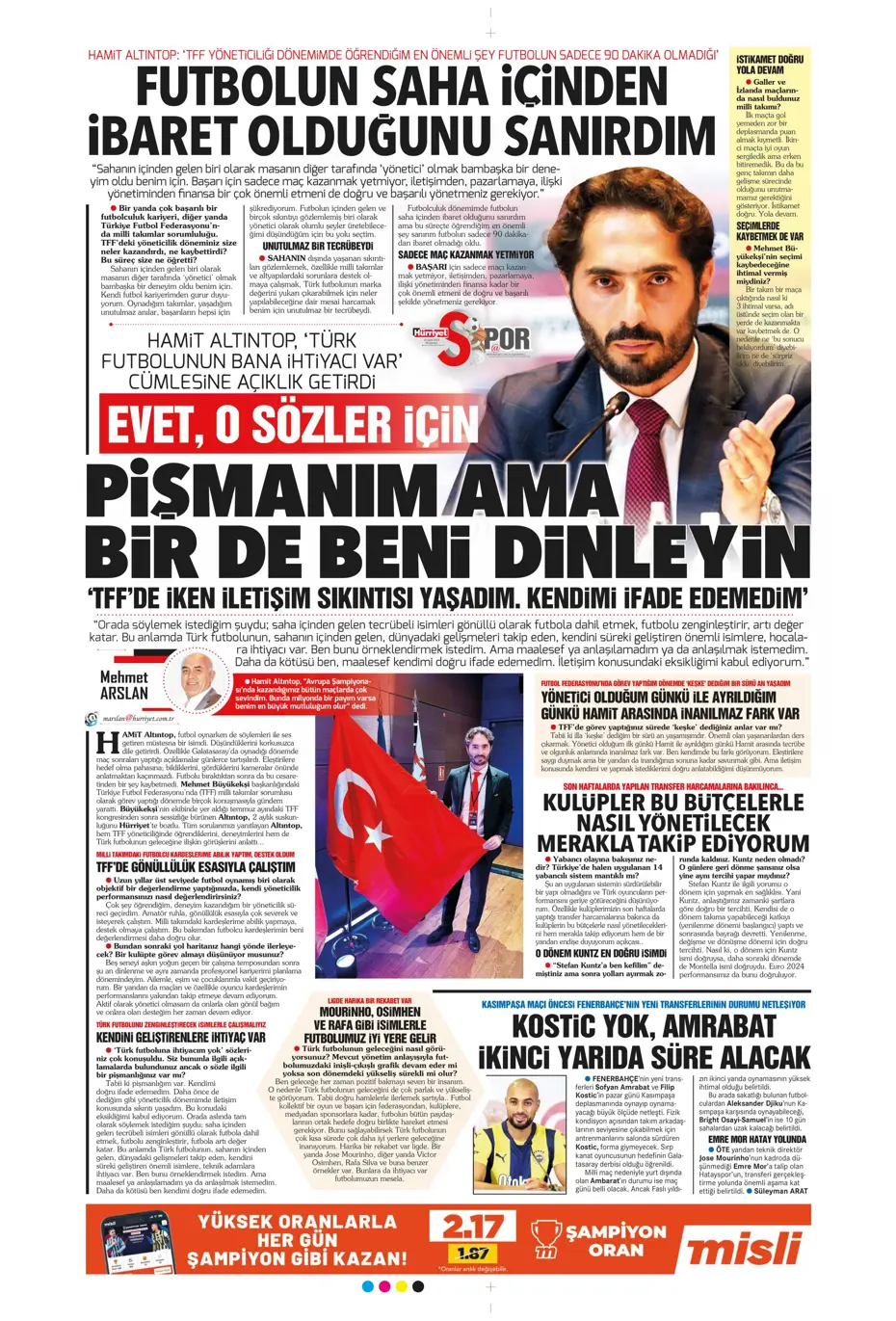 "12 milyon Euro'ya Cim Bom'da" | Sporun manşetleri (12 Eylül 2024) - 17 "12 milyon Euro'ya Cim Bom'da" | Sporun manşetleri (12 Eylül 2024) - 17