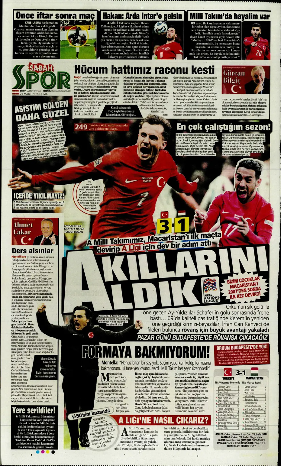 "A sınıfı zafer" | Sporun manşetleri - 19 "A sınıfı zafer" | Sporun manşetleri - 19