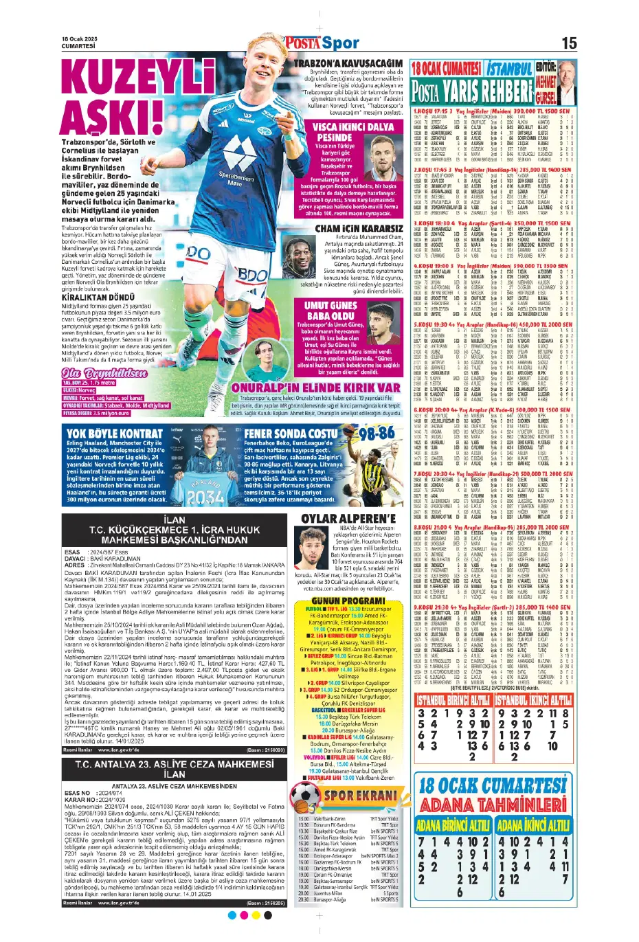 "Diego Carlos'u F.Bahçe kaptı!" | Sporun manşetleri (18 Ocak 2025) - 22 "Diego Carlos'u F.Bahçe kaptı!" | Sporun manşetleri (18 Ocak 2025) - 22
