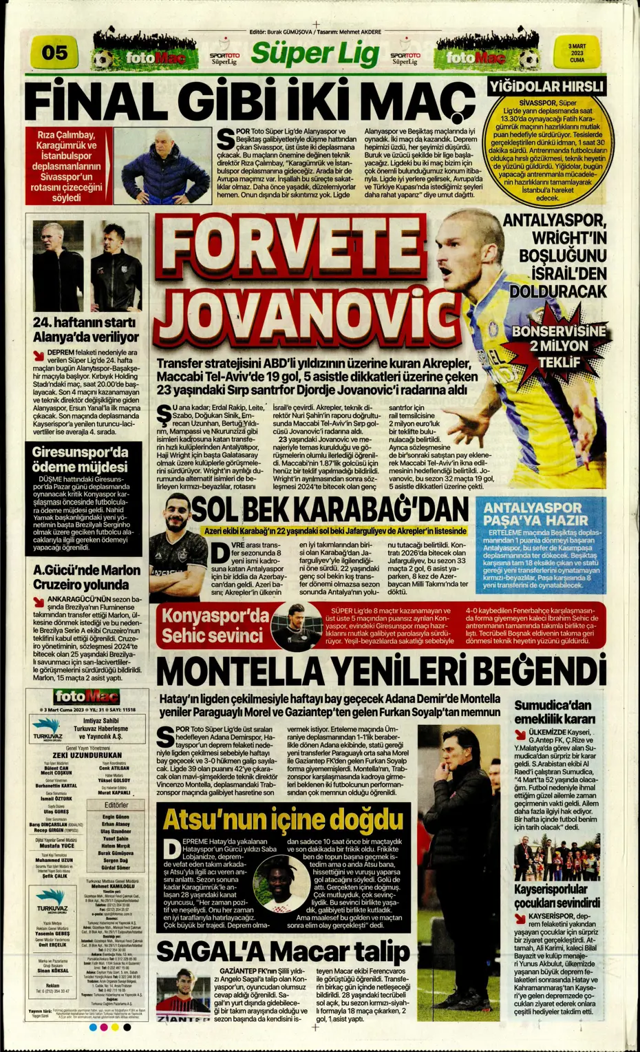 "Aslan'dan Liverpool çıkarması" - Sporun manşetleri - 14 "Aslan'dan Liverpool çıkarması" - Sporun manşetleri - 14