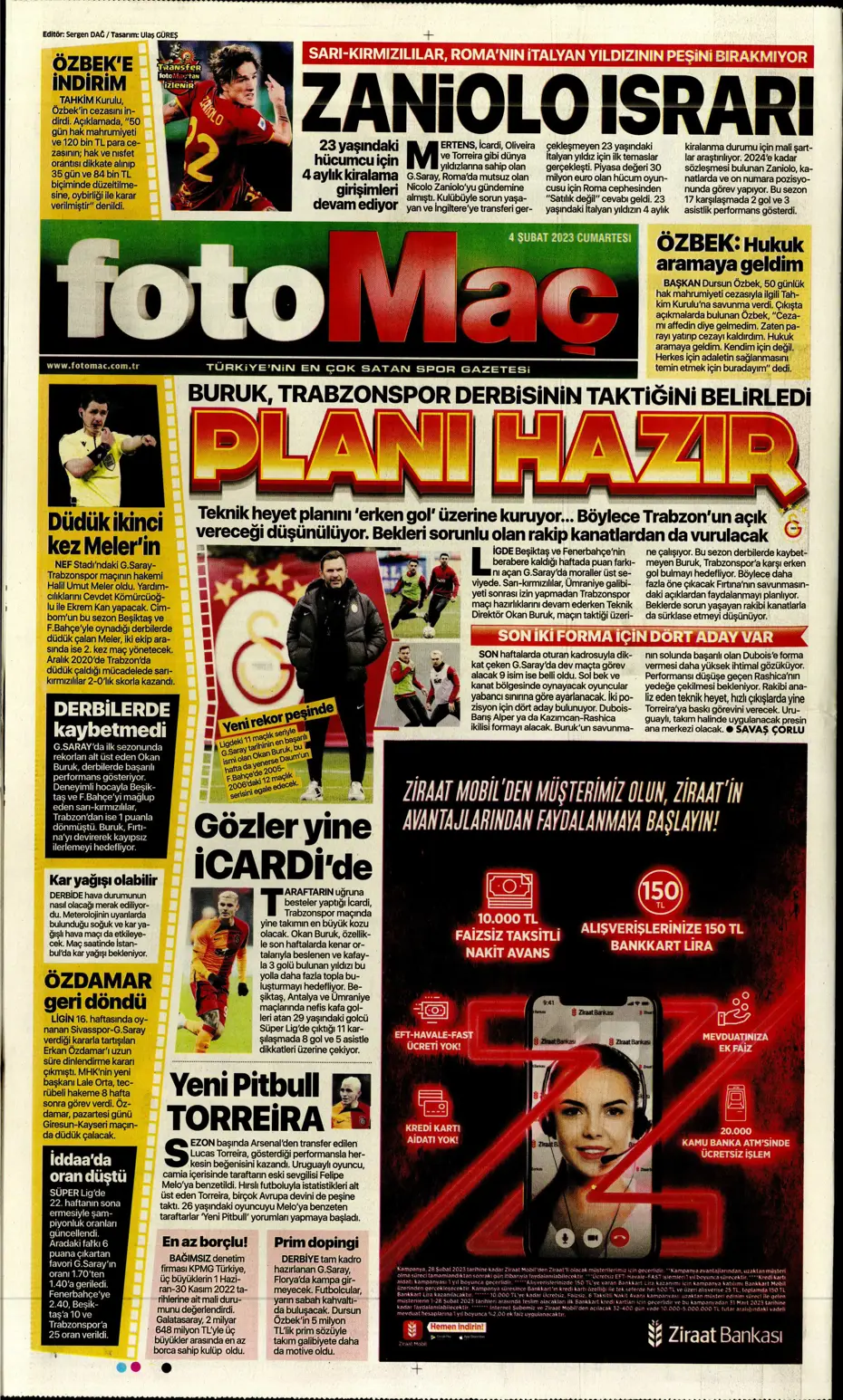 Sporun Manşetleri (4 Şubat 2023) - 15