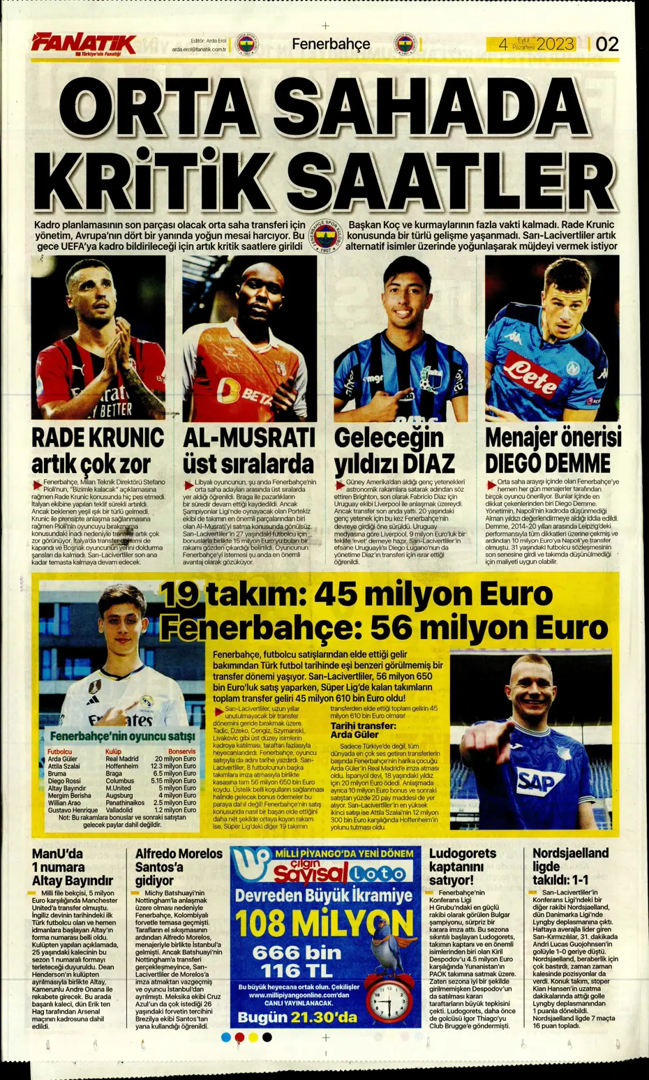 "100'ümüzün akı Türk kadını" | Sporun manşetleri (4 Eylül 2023) - 6