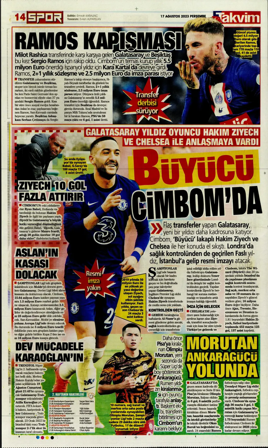 "Anderson Talisca için yoğun mesai" | Sporun Manşetleri - 34