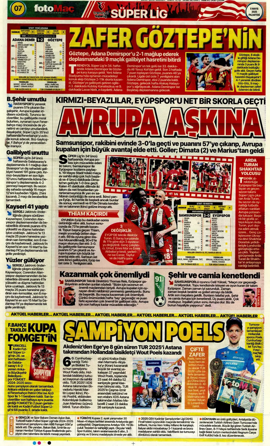 "Hayallere Kartal pençesi" | Sporun manşetleri - 14