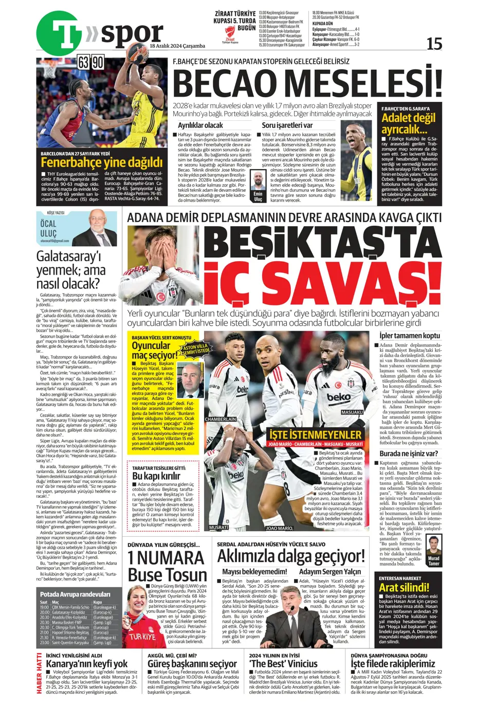 "Aslan Dybala'yı getiriyor" | Sporun manşetleri - 33
