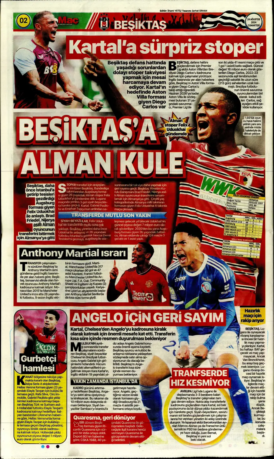 "Fenerbahçe'den Danilo Pereira sürprizi" | Sporun manşetleri - 10 "Fenerbahçe'den Danilo Pereira sürprizi" | Sporun manşetleri - 10