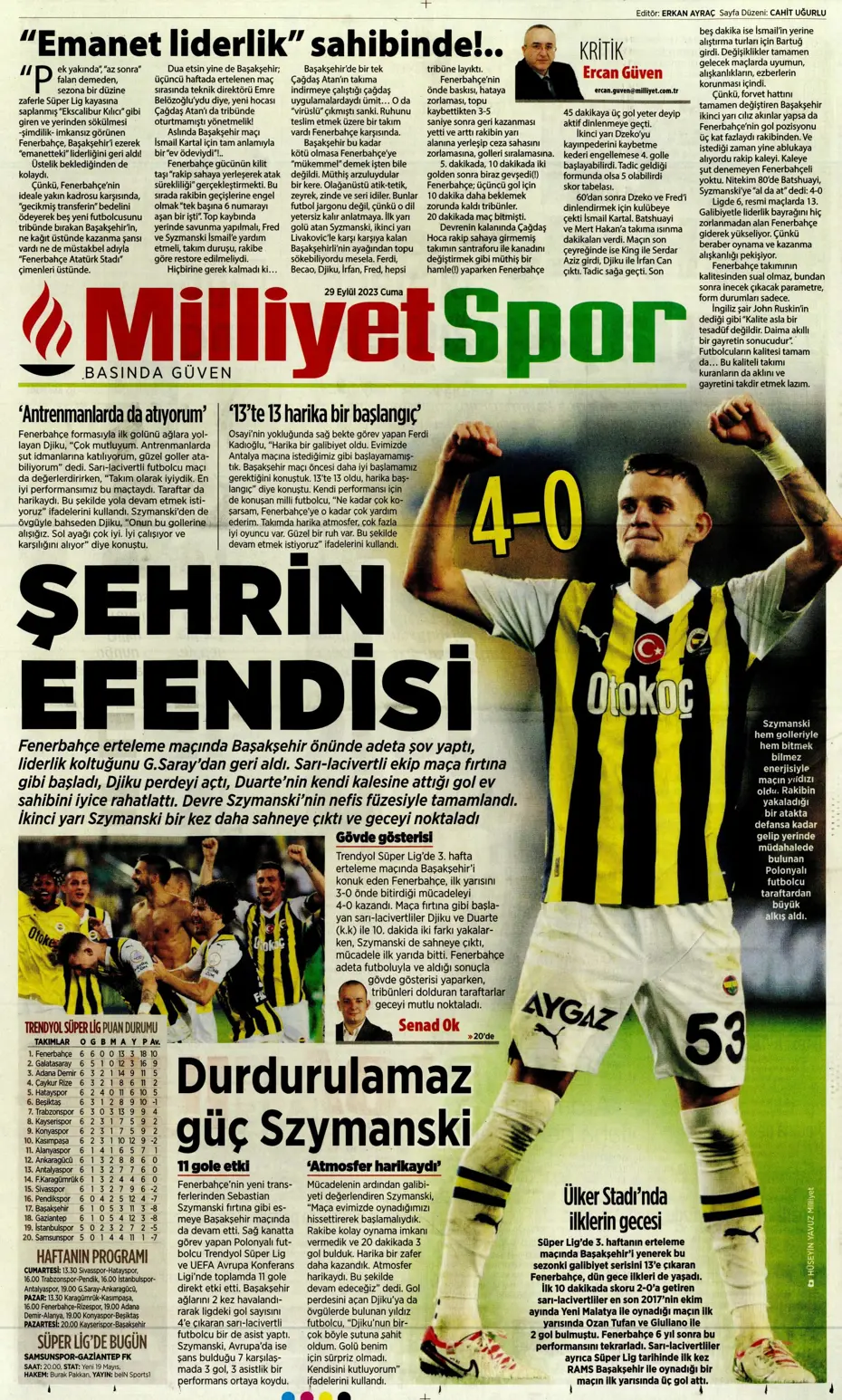 "Fenerbahçe gollerle coştu" | Sporun Manşetleri - 21 "Fenerbahçe gollerle coştu" | Sporun Manşetleri - 21