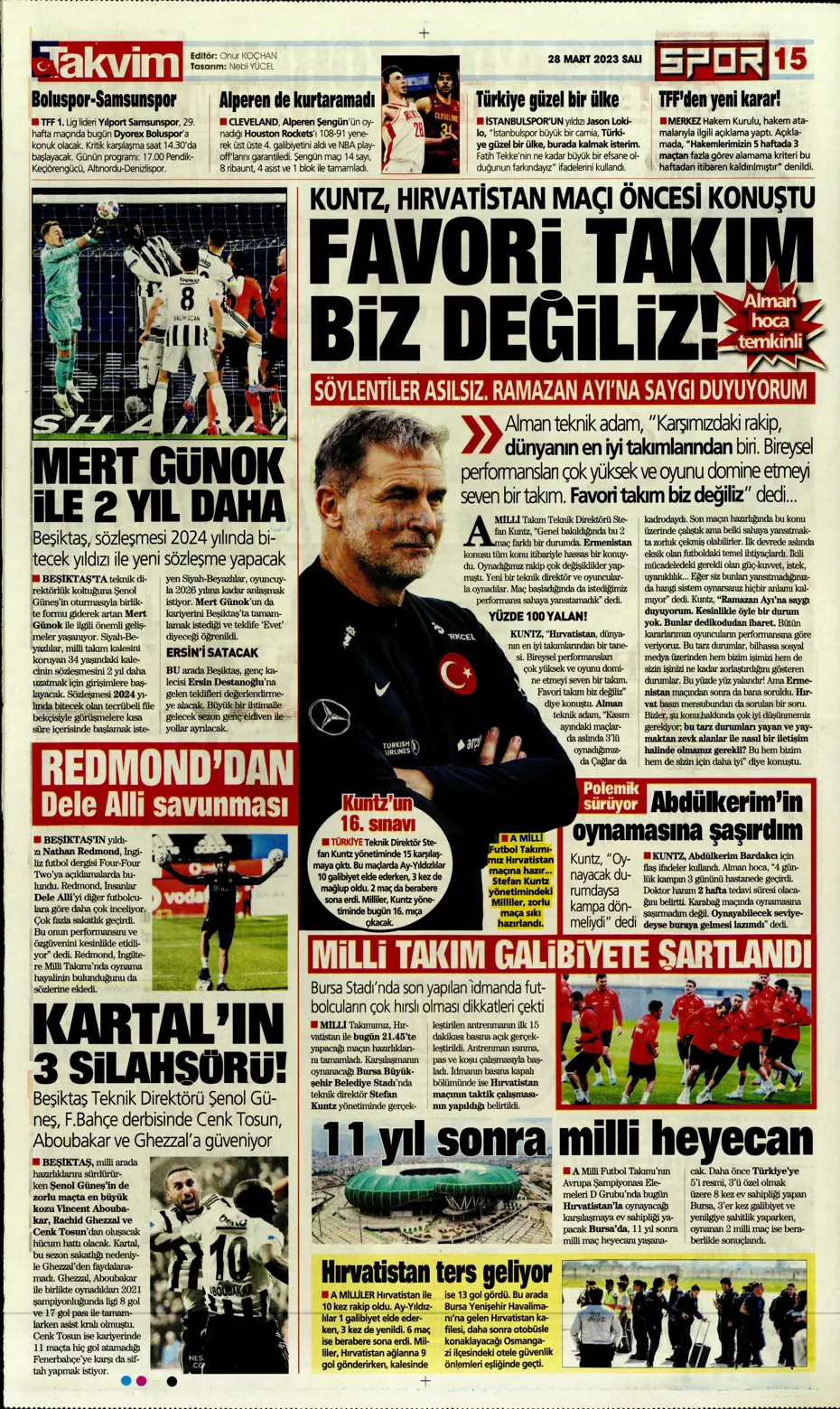 "Vurduğumuz gol olsun" - Sporun manşetleri - 32