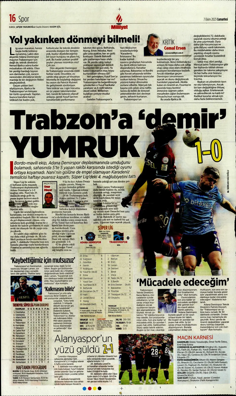 "Şok eden Nelsson iddiası" | Sporun manşetleri (7 Ekim 2023) - 23 "Şok eden Nelsson iddiası" | Sporun manşetleri (7 Ekim 2023) - 23