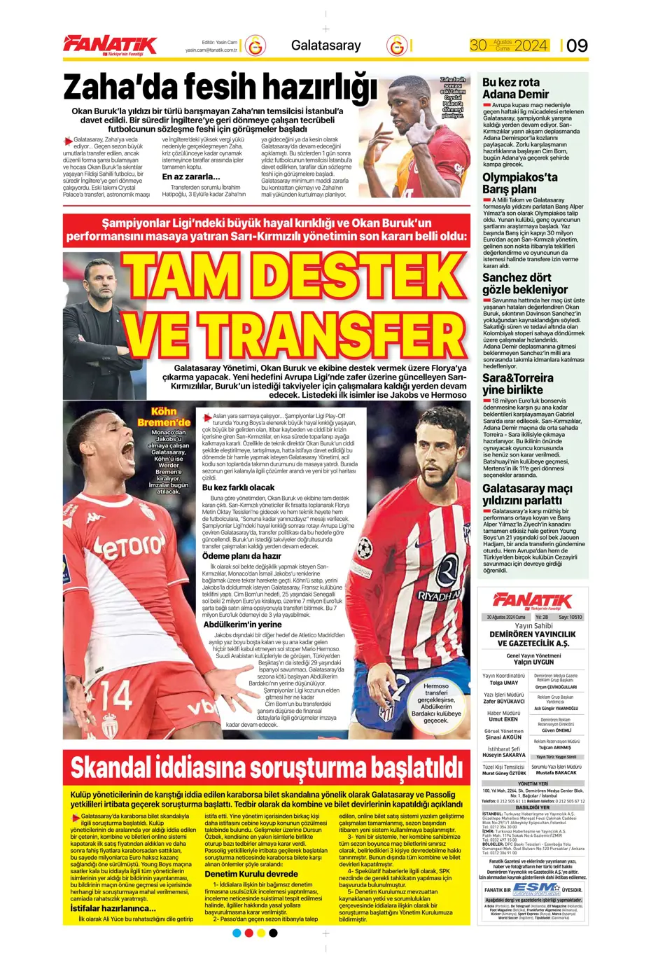"Galatasaray yönetiminden flaş karar" | Sporun manşetleri (30 Ağustos 2024) - 12 "Galatasaray yönetiminden flaş karar" | Sporun manşetleri (30 Ağustos 2024) - 12