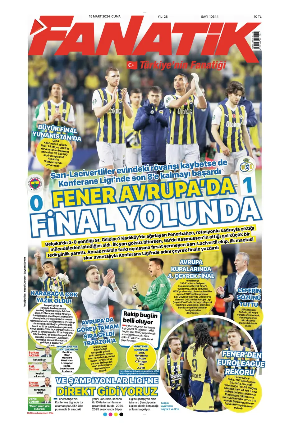 "Atina'ya 4 kaldı" | Sporun manşetleri (15 Mart 2024) - 2 "Atina'ya 4 kaldı" | Sporun manşetleri (15 Mart 2024) - 2