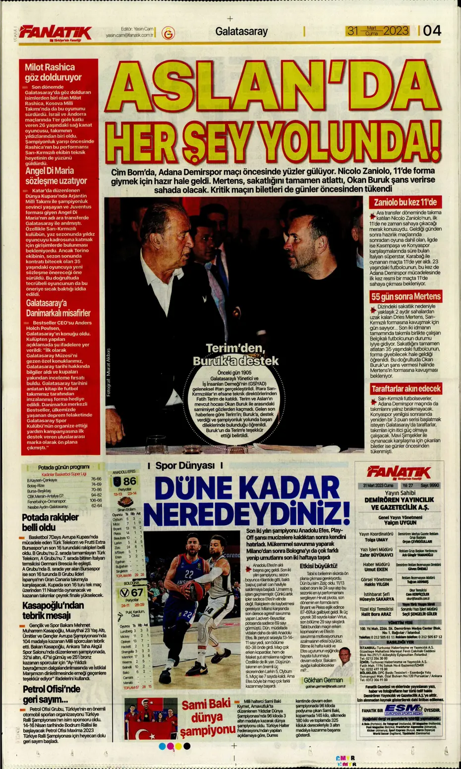 "Dev maçın 11'leri hazır" | Sporun Manşetleri - 5 "Dev maçın 11'leri hazır" | Sporun Manşetleri - 5