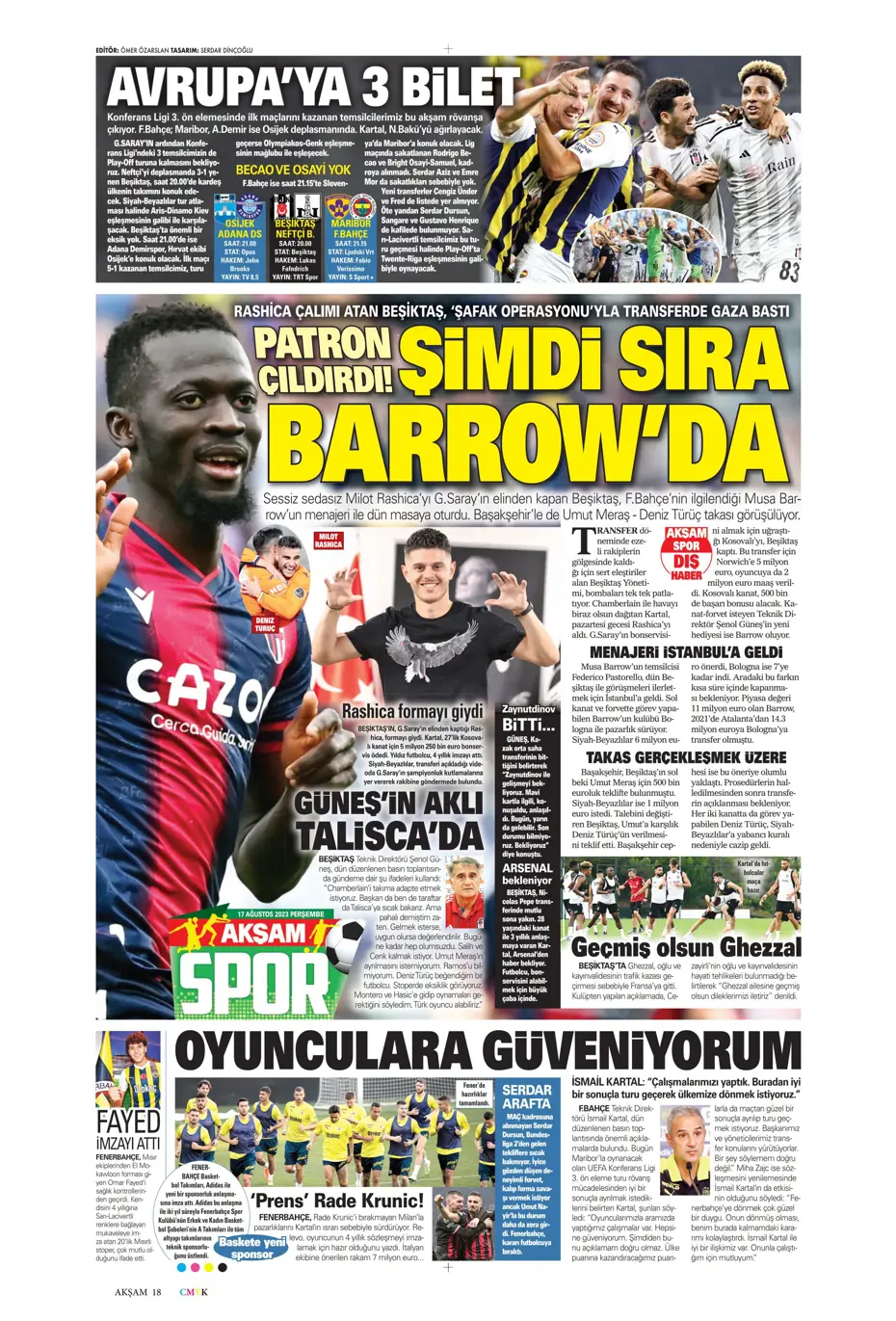 "Anderson Talisca için yoğun mesai" | Sporun Manşetleri - 7