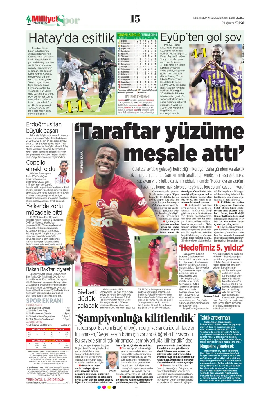 "Fenerbahçe'de değişim zamanı" | Sporun manşetleri (20 Ağustos 2024) - 23