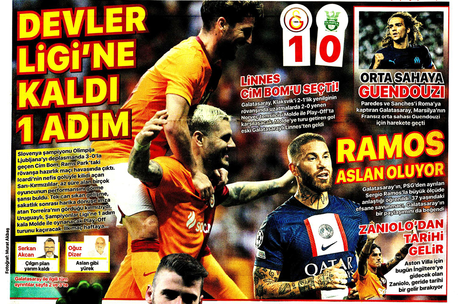 "Devler Ligi'ne kaldı 1 adım" | Sporun Manşetleri