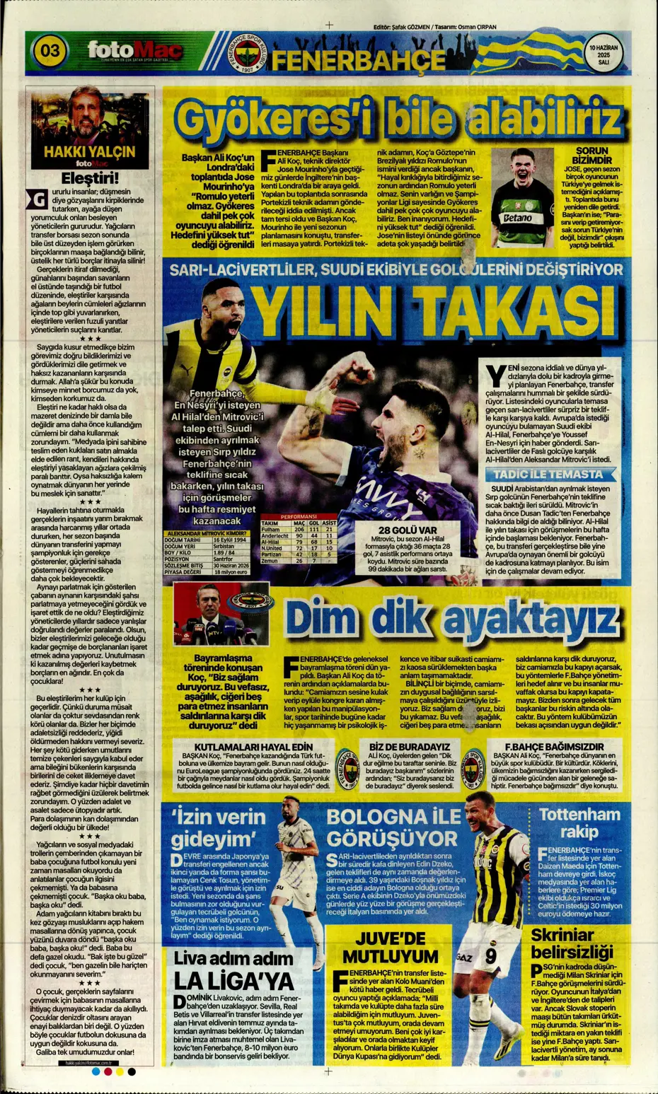 "En-Nesyri ile yılın takası" | Sporun manşetleri - 12