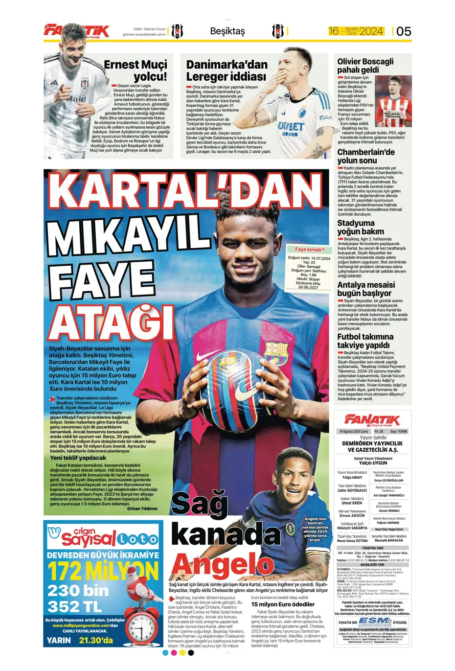 "Mateo Kovacic adım adım Fenerbahçe'ye" | Sporun manşetleri - 7 "Mateo Kovacic adım adım Fenerbahçe'ye" | Sporun manşetleri - 7