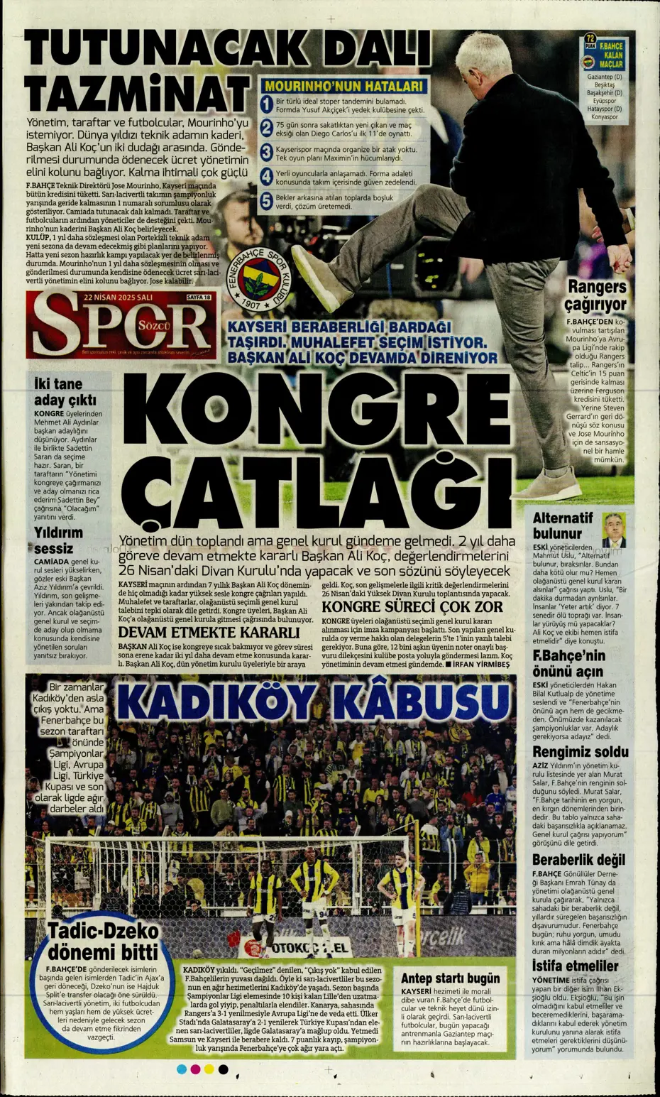 "Fenerbahçe'de gözler artık divanda" | Sporun manşetleri - 30
