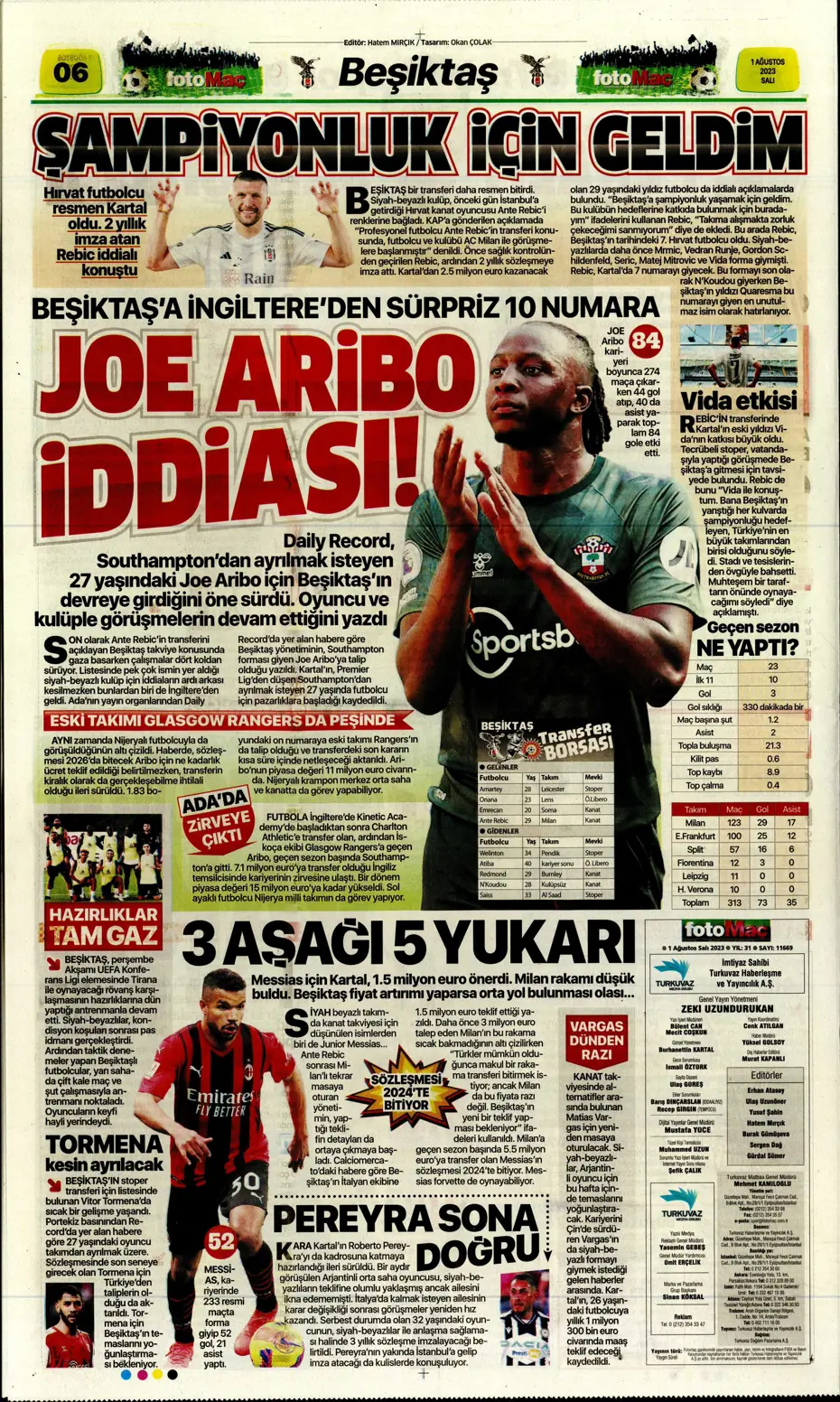 "Nelsson'un yerine Sergio Ramos" | Sporun Manşetleri - 13 "Nelsson'un yerine Sergio Ramos" | Sporun Manşetleri - 13