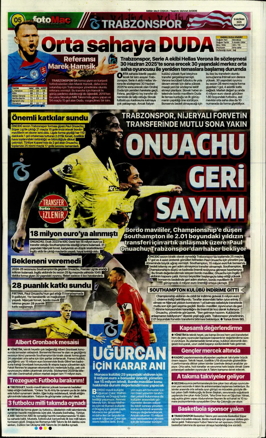 "Hakim Ziyech geri dönüyor" | Sporun manşetleri - 15