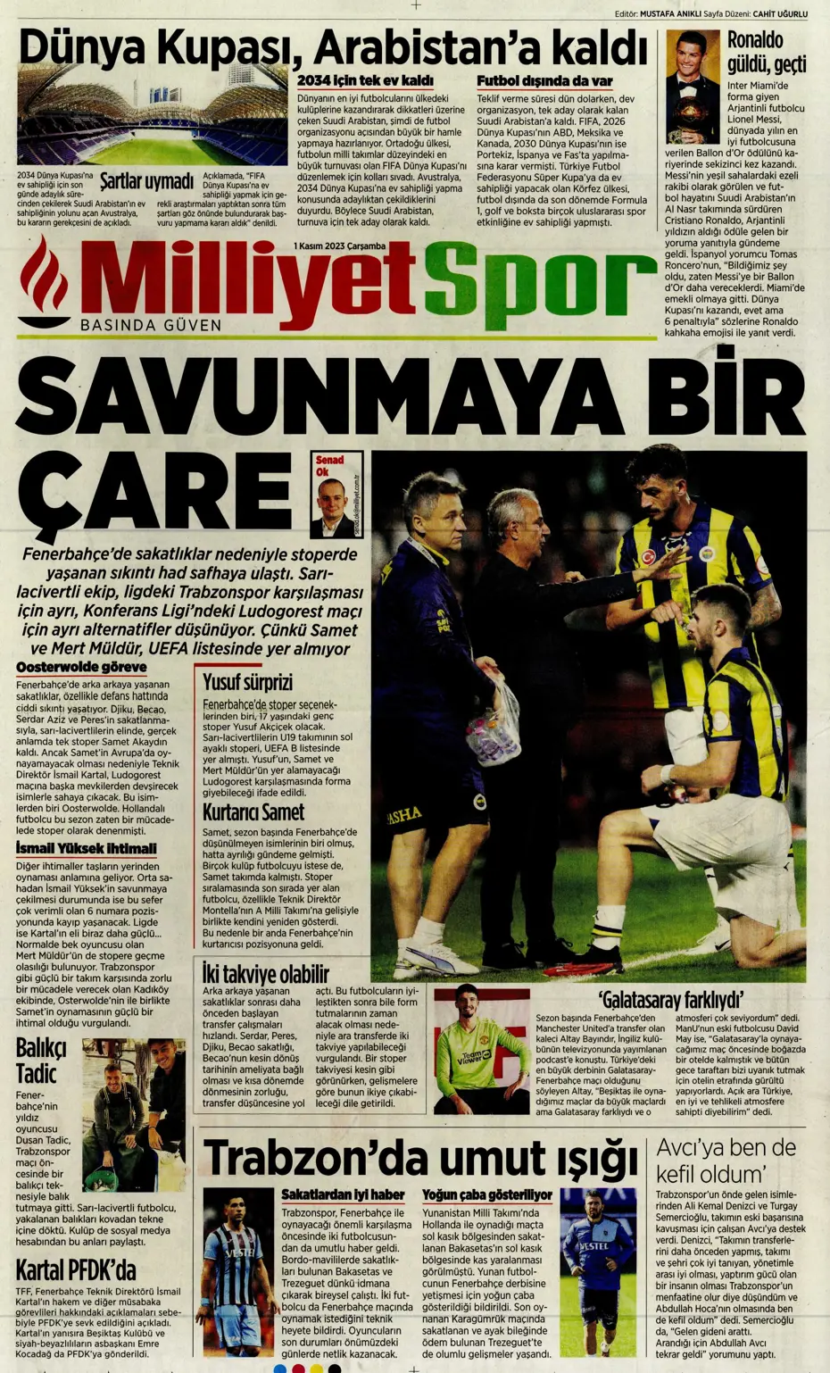 "Krunic Fenerbahçe'ye kaldı" | Sporun manşetleri (1 Kasım 2023) - 25