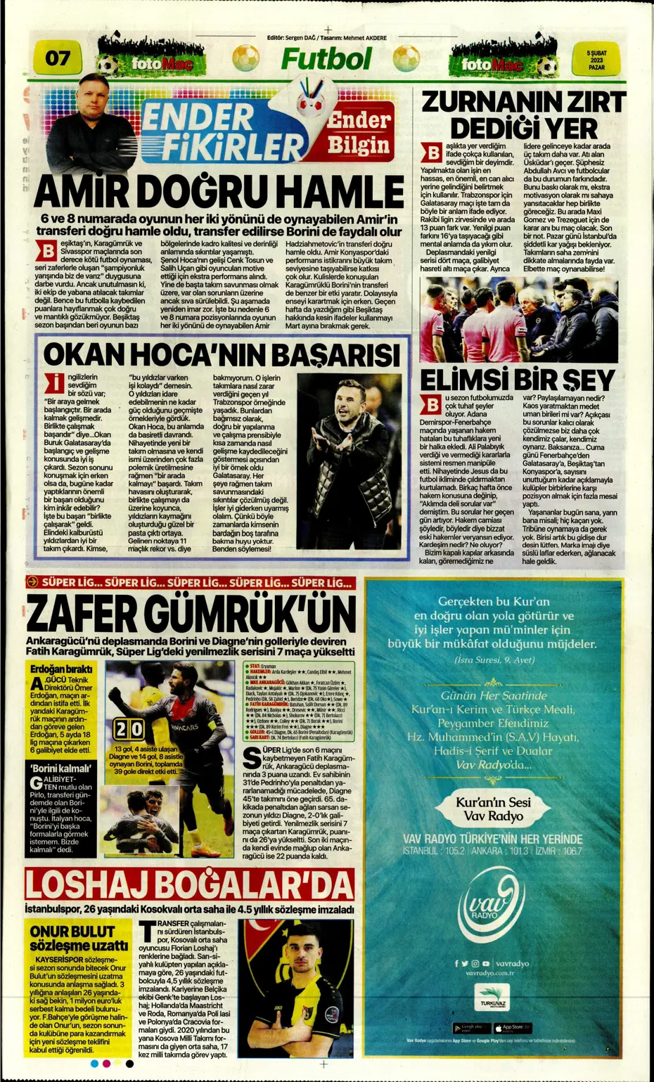 Sporun Manşetleri (5 Şubat 2023) - 18