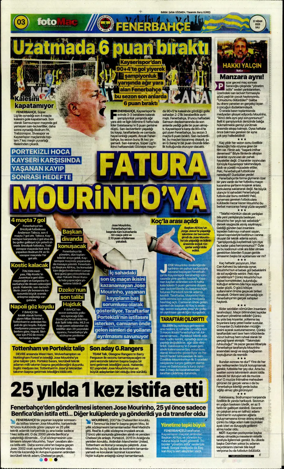 "Fenerbahçe'de gözler artık divanda" | Sporun manşetleri - 14