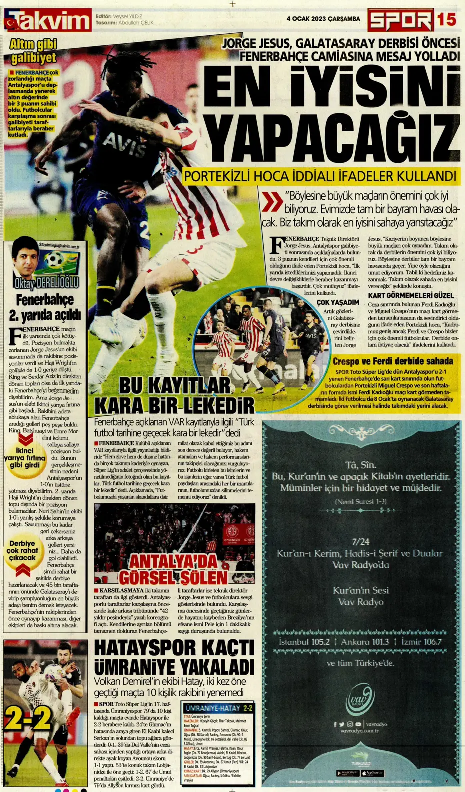 Sporun Manşetleri (4 Ocak 2023) - 35