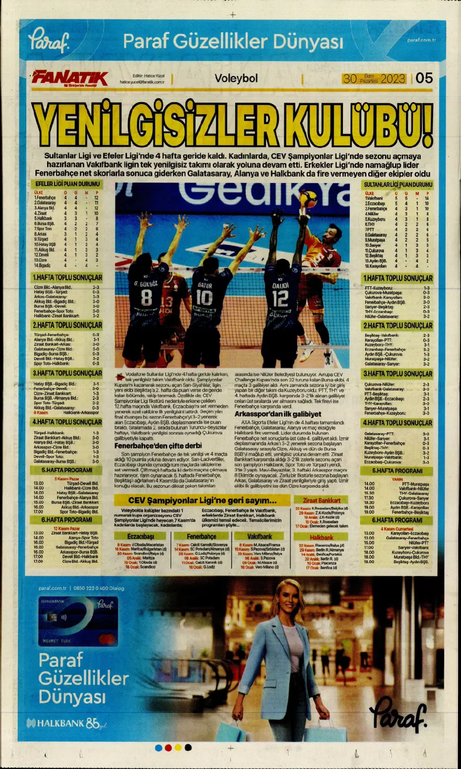 "Fenerbahçe kasırgası" | Sporun manşetleri (30 Ekim 2023) - 6