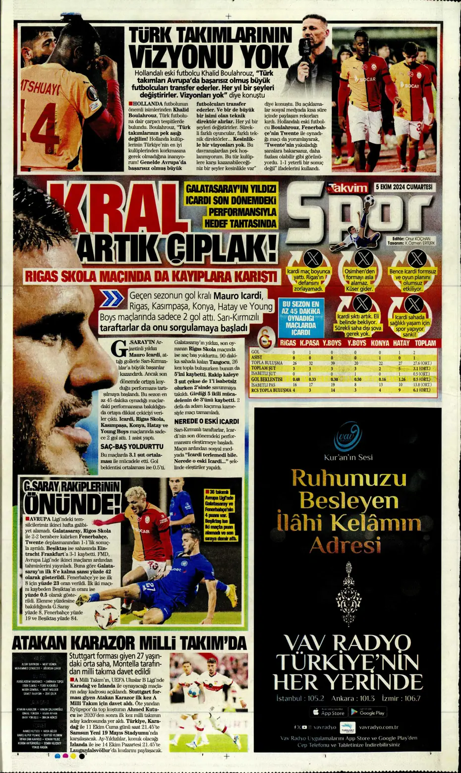 "Mourinho radara girdi" | Sporun manşetleri (5 Ekim 2024) - 35