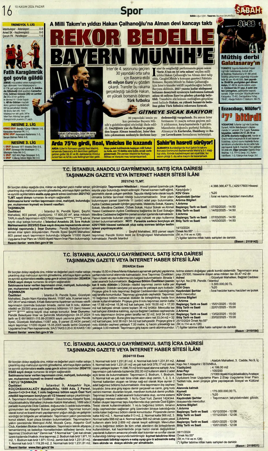 "Cimbom devleri gölgesinde bıraktı" | Sporun manşetleri (10 Kasım 2024) - 27