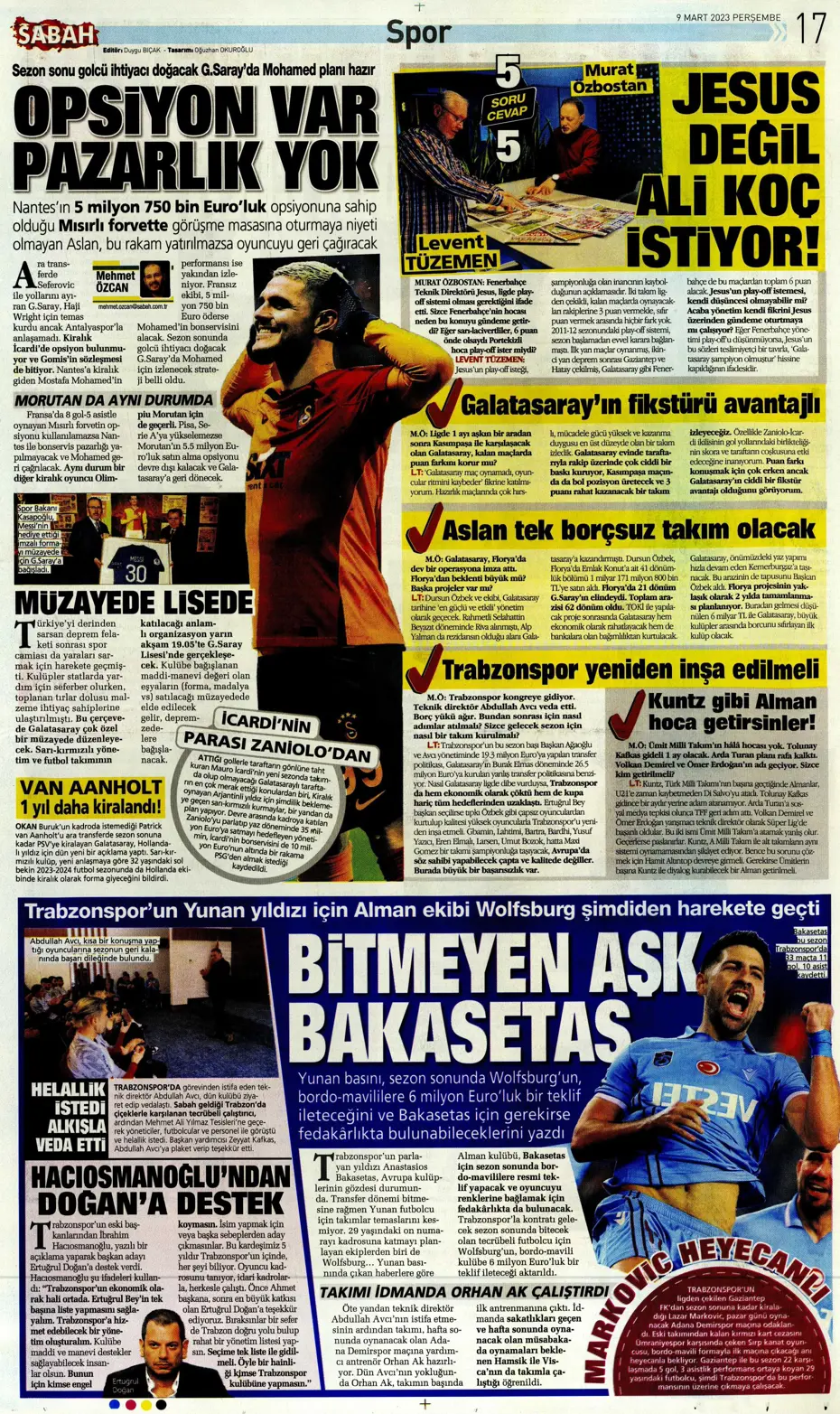 "Avrupa'yı fethedelim" - Sporun manşetleri - 28