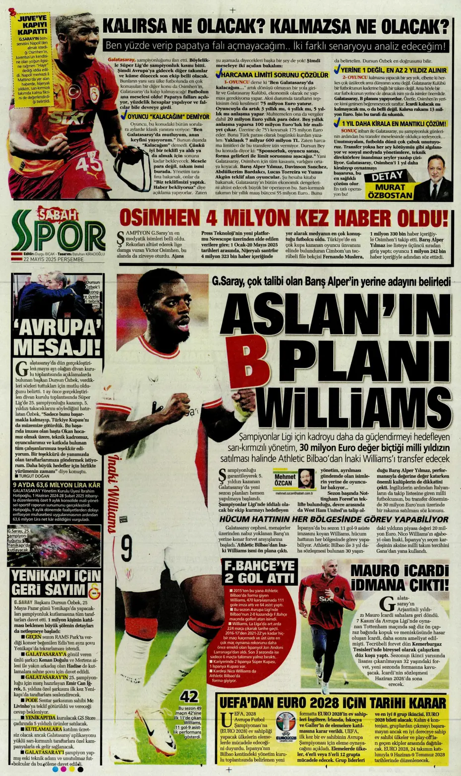 "Aslan Cherki'ye gidiyor" | Sporun manşetleri - 19