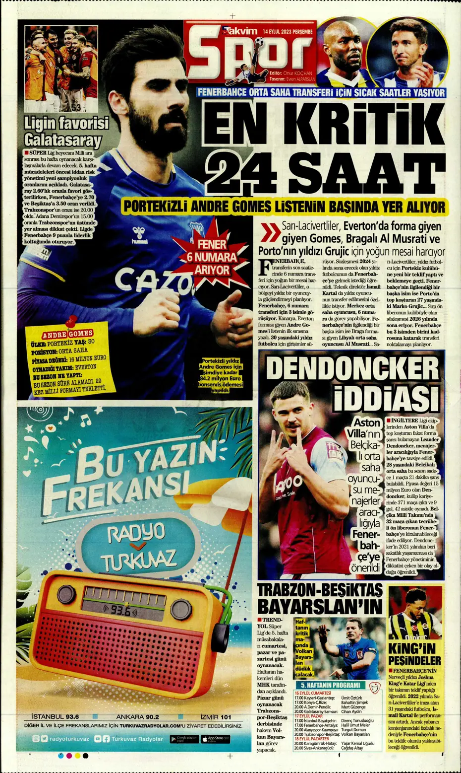 "Andre Gomes'te geri sayım" | Sporun Manşetleri - 38