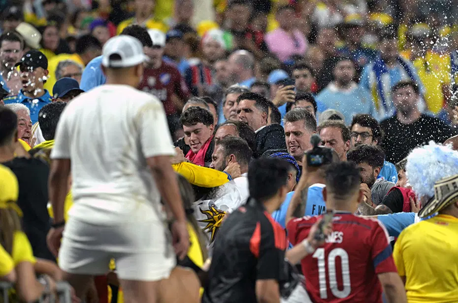Copa America'da olaylı maç: Darwin Nunez, tribüne çıkıp taraftarla yumruklaştı - 5
