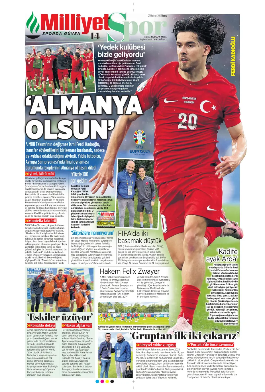 "Bir yıl daha G.Saray'dayım" | Sporun manşetleri (21 Haziran 2024) - 24 "Bir yıl daha G.Saray'dayım" | Sporun manşetleri (21 Haziran 2024) - 24