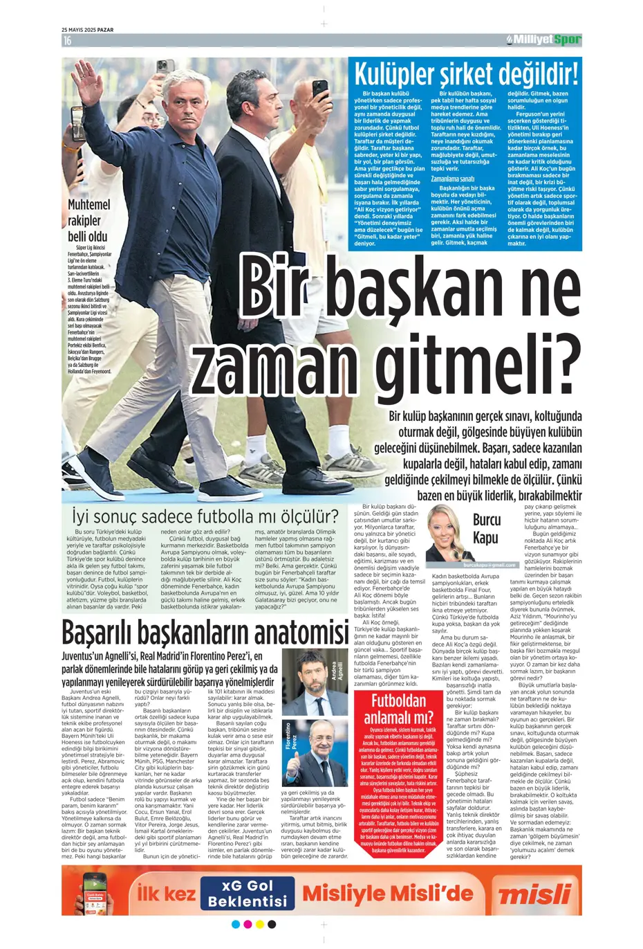 "Kap kupayı, tak yıldızı" | Sporun manşetleri - 24