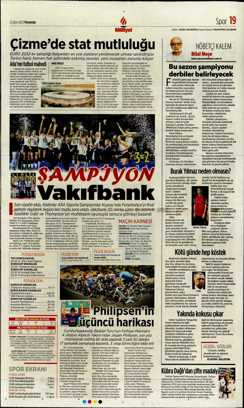 "Amiral gemisi Galatasaray" | Sporun manşetleri (12 Ekim 2023) - 23