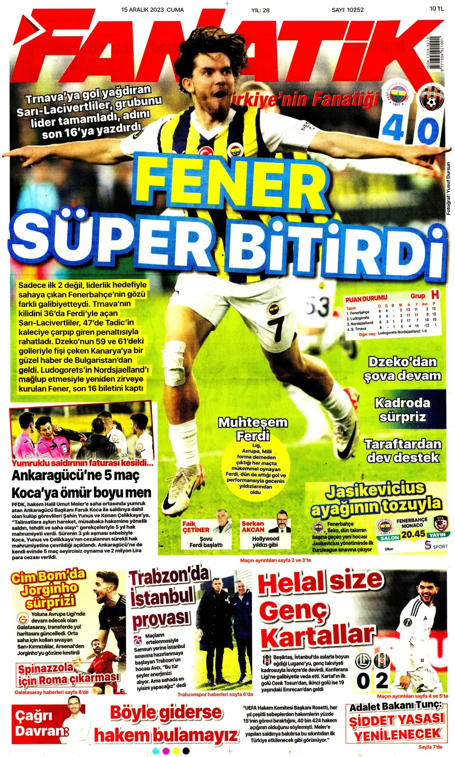 "Aslan'dan Jorginho bombası" | Sporun manşetleri (15 Aralık 2023) - 4