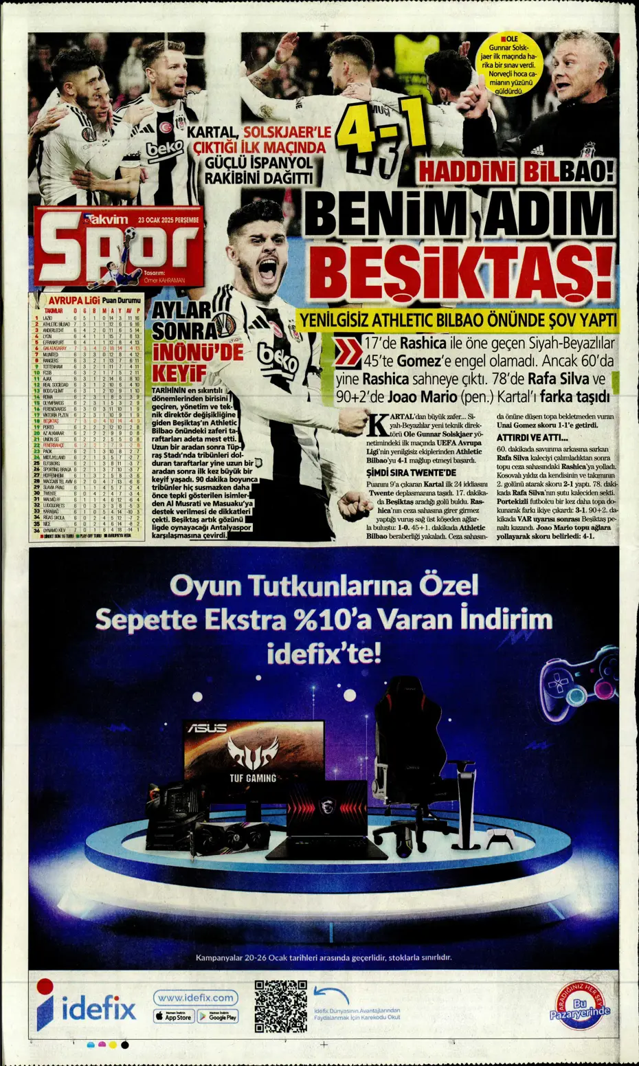 "Kartal şovla döndü" | Sporun manşetleri - 38